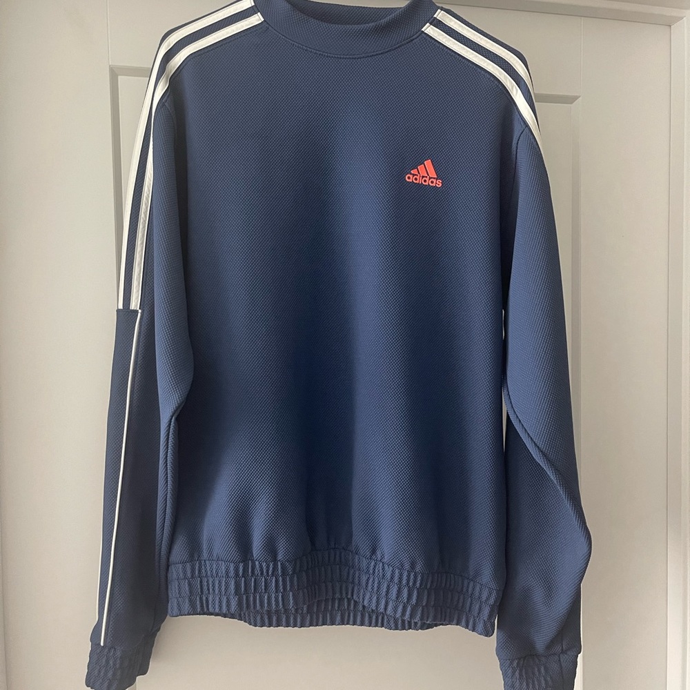 Men's Adidas Knit Pullover Size S - blue / white